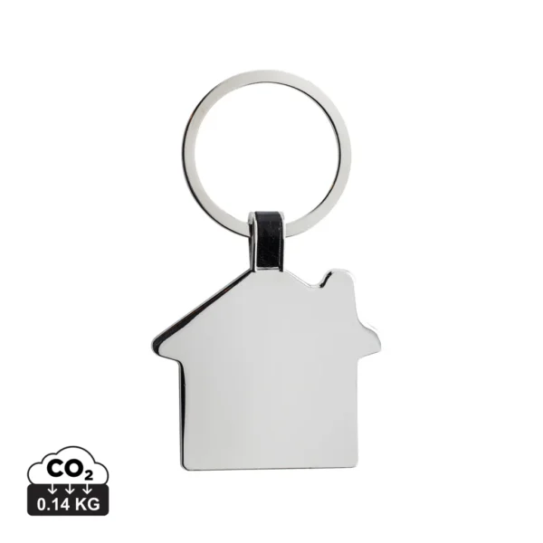 RCS sleutelhanger van gerecycled zinc alloy zilver