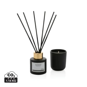 Ukiyo kaars en geursticks geschenkset zwart