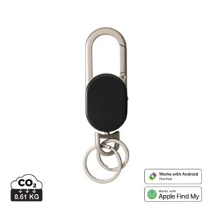 Keyfinder Dual keychain met wereldwijd lokaliseren zwart, grijs