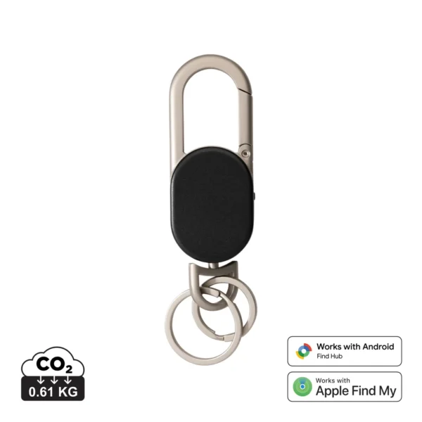 Keyfinder Dual keychain met wereldwijd lokaliseren zwart, grijs