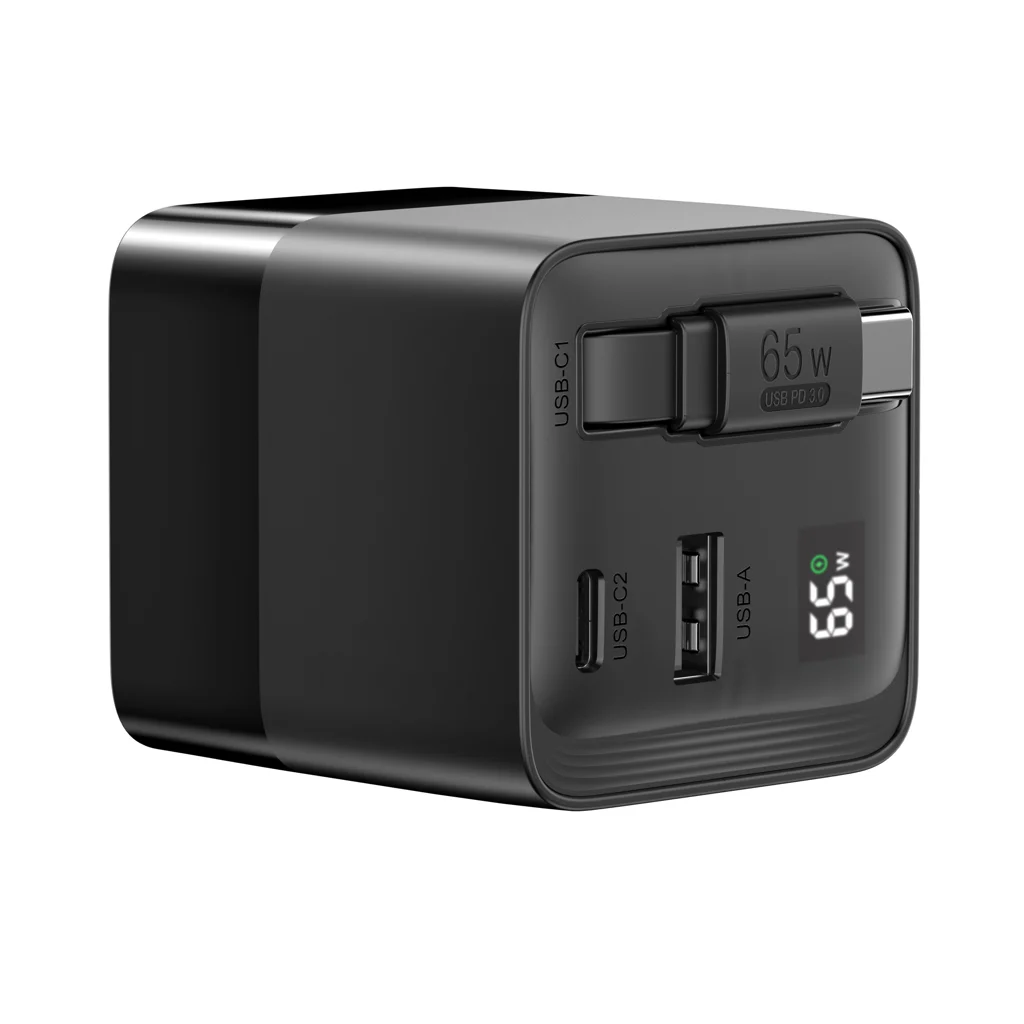 Urban Vitamin Mendocino 65W GaN lader, uittrekbare kabel