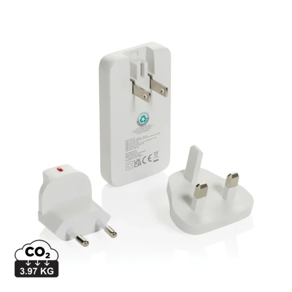 Fluxo RCS 65W platte GaN-lader met universele connectors wit