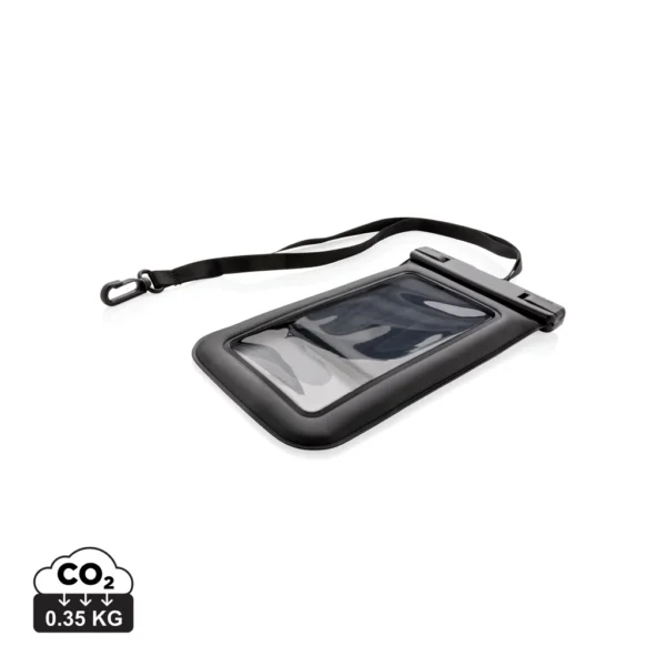 IPX 8 waterdichte drijvende telefoon hoes zwart