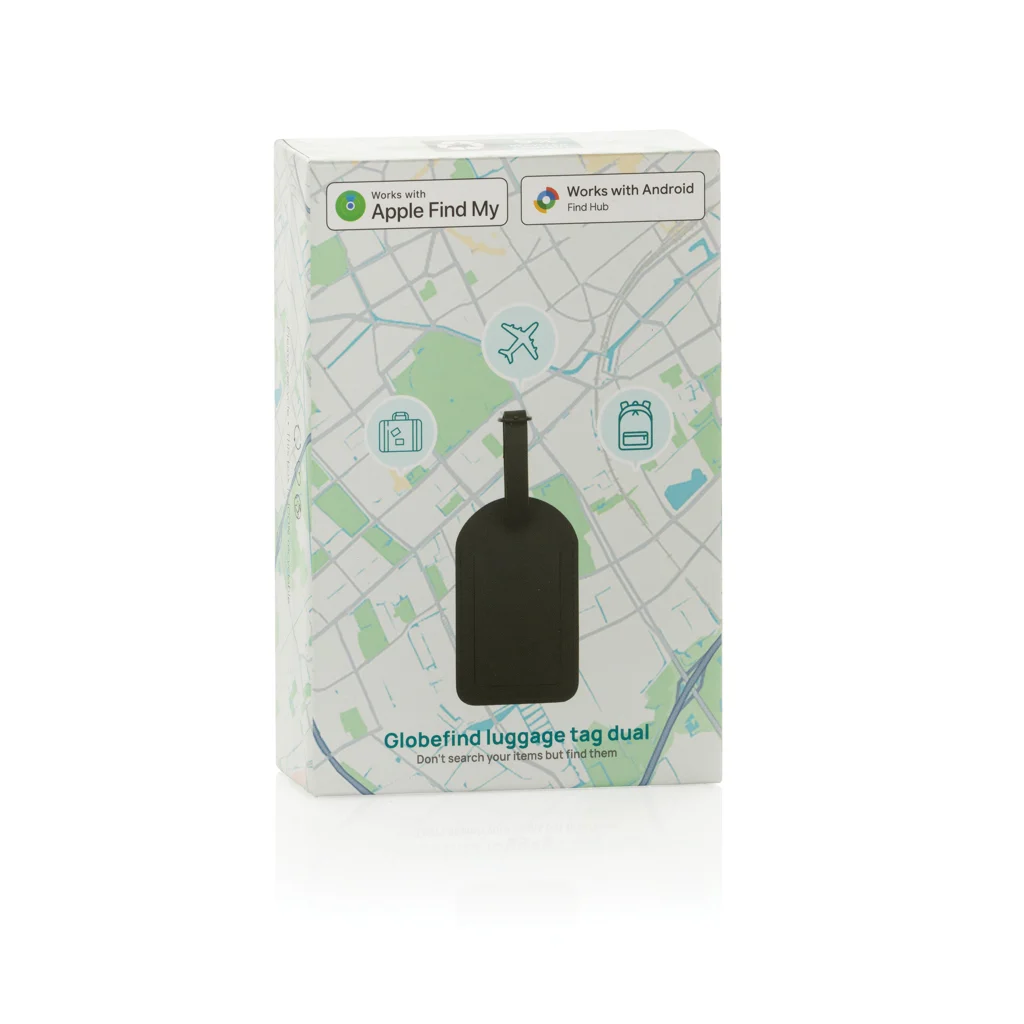 Globefind Dual RCS luggage tag met wereldwijd lokaliseren