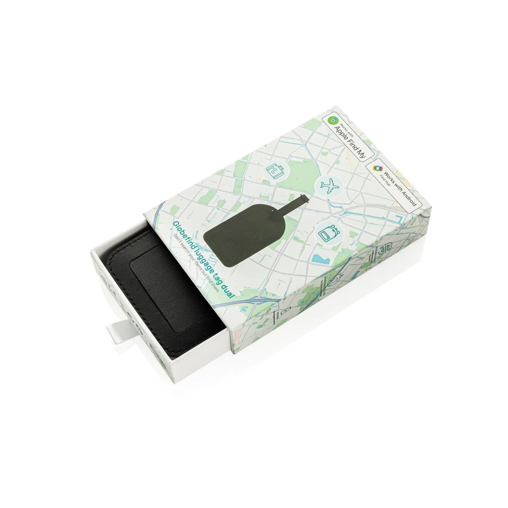 Globefind Dual RCS luggage tag met wereldwijd lokaliseren