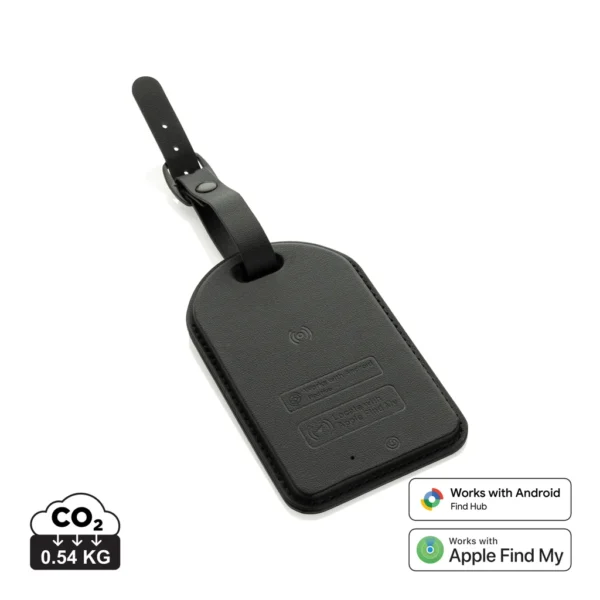 Globefind Dual RCS luggage tag met wereldwijd lokaliseren zwart