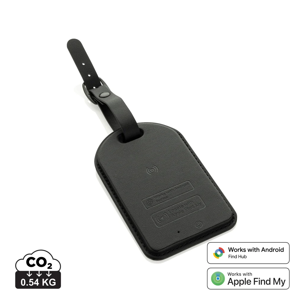 Globefind Dual RCS luggage tag met wereldwijd lokaliseren zwart