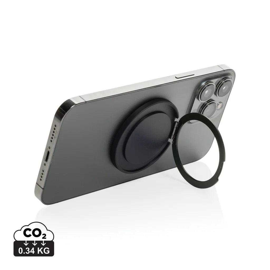 Terra Magnetic RCS rplastic magnetic phone holder with ring grijs