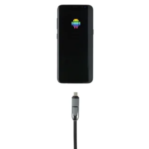 3-in-1 kabel met oprolmechanisme
