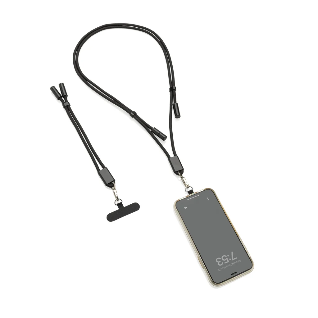 LoopAmp RCS rPET verstelbaar telefoonkoord met 60W kabel
