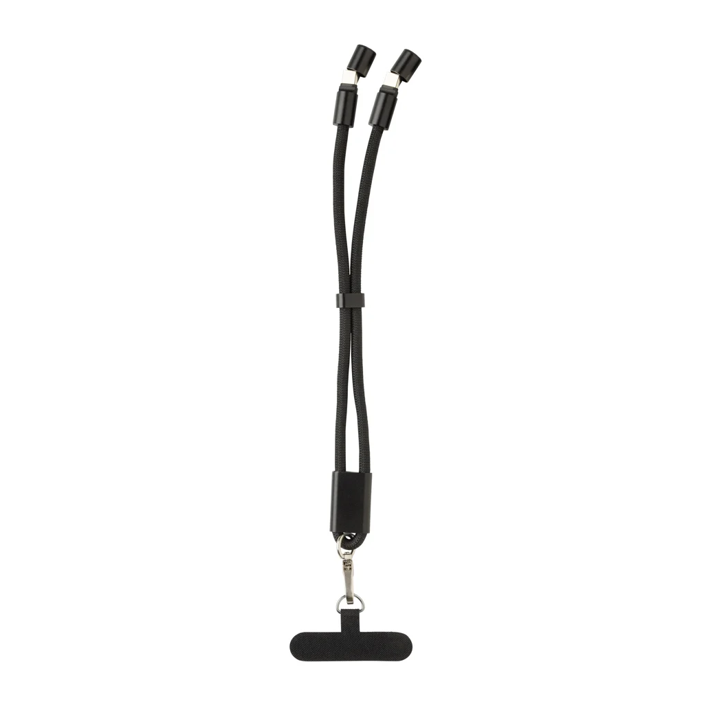 LoopAmp RCS rPET verstelbare telefoonarmband 60W kabel
