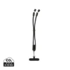 LoopAmp RCS rPET verstelbare telefoonarmband 60W kabel zwart