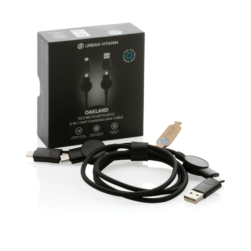 Oakland 1.2meter RCS rplastic 6-in-1 fast charging 45W kabel