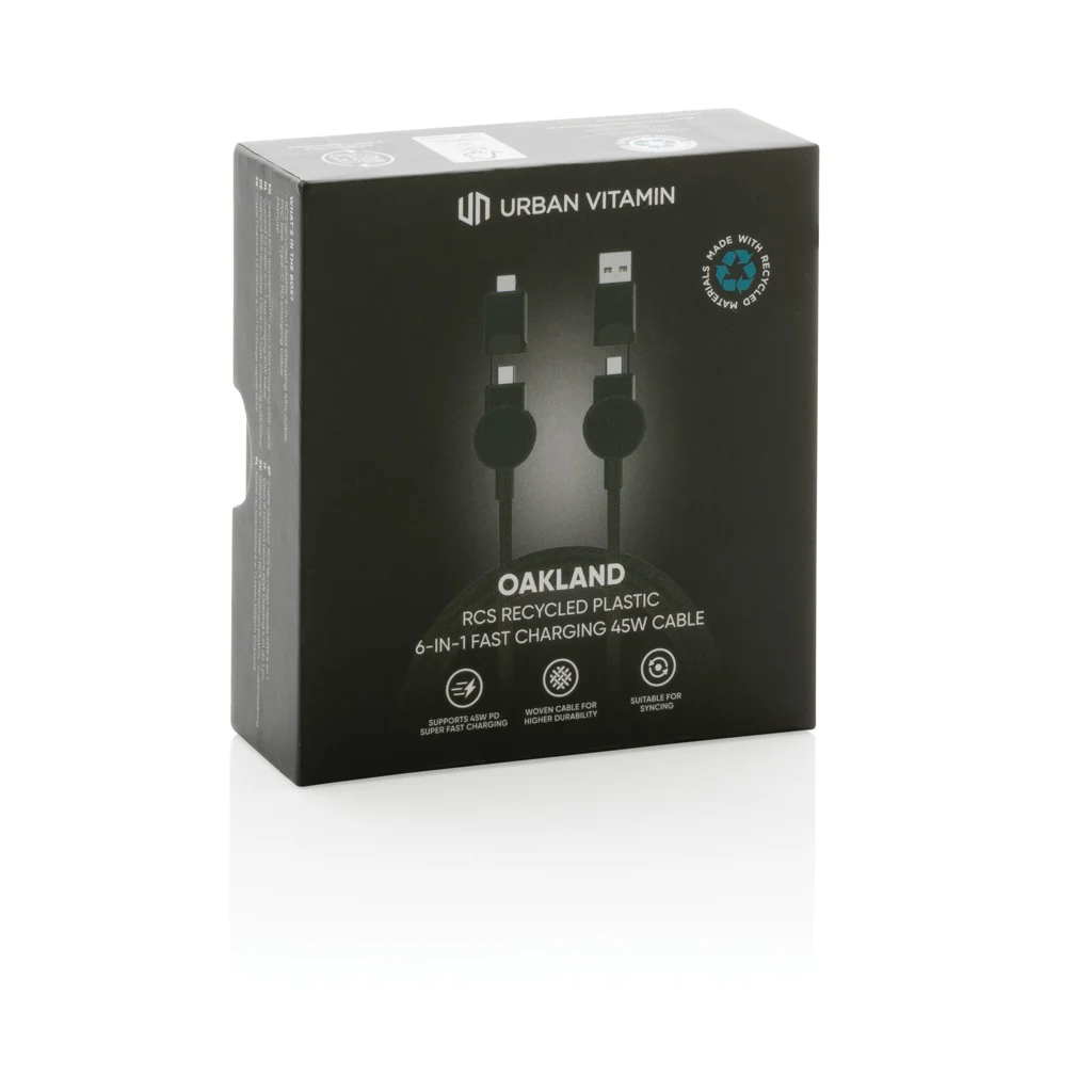Oakland 1.2meter RCS rplastic 6-in-1 fast charging 45W kabel