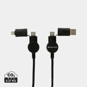 Oakland 1.2meter RCS rplastic 6-in-1 fast charging 45W kabel zwart