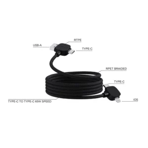 Urban Vitamin Stockton 65W gerecycled TPE/PET magn. kabel