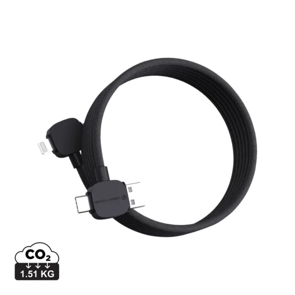 Urban Vitamin Stockton 65W gerecycled TPE/PET magn. kabel zwart