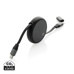 Terra recycled aluminum uittrekbare 240W kabel zwart