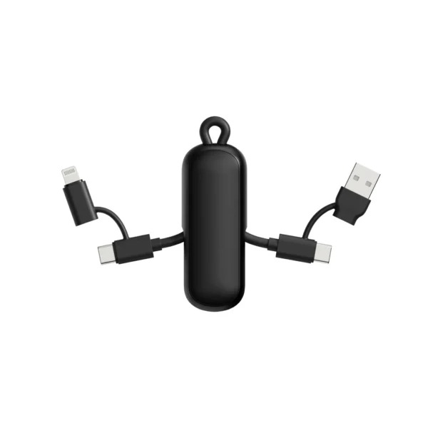 Urban Vitamin Dublin 100W 4 -in-1 keychain cable zwart