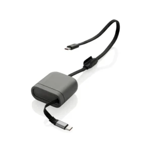Spira RCS gerecyclede intrekbare 100W snellaadkabel grijs