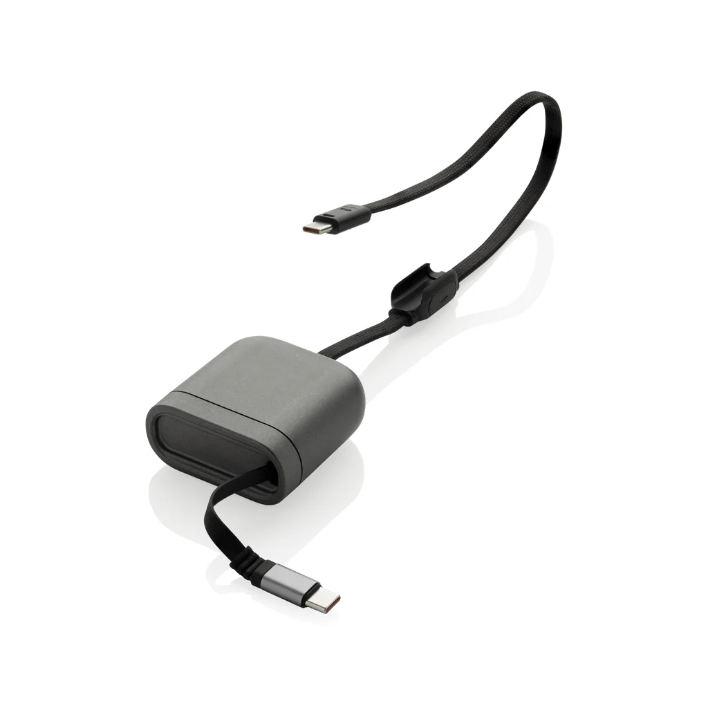 Spira RCS gerecyclede intrekbare 100W snellaadkabel grijs