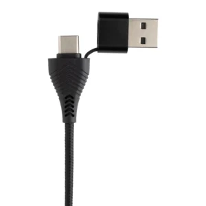 Link RCS gerecycled plastic en bamboe dubbeleUSB-hub