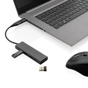 Terra RCS gerecycled aluminium hub met 3 USB-poorten