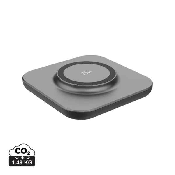 Quantum ultra-fast 25W magnetische draadloze lader grijs, zwart