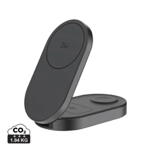 Quantum ultra-fast 3-in-1 25W vouwbare lader grijs, zwart
