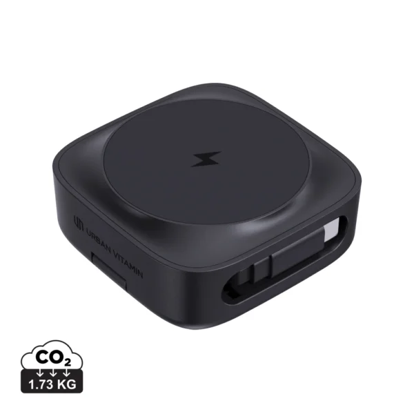 Urban Vitamin Goleta 2-in-1 15 W magn. draadloze oplader zwart