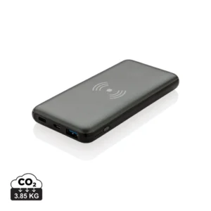 10.000 mAh powerbank met 10W draadloos snelladen met PD grijs