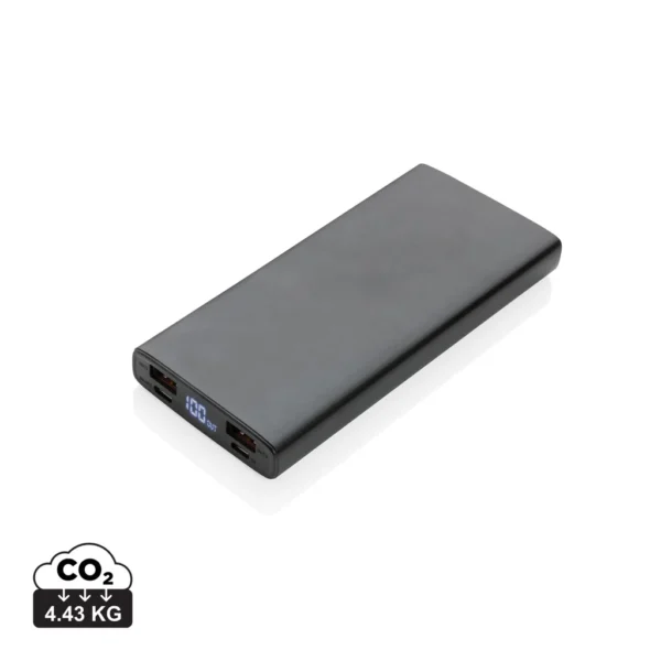 Aluminium 18W 10.000 mAh PD Powerbank zwart