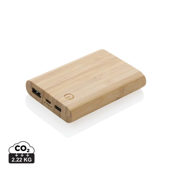 Bamboe 5.000 mAh powerbank bruin