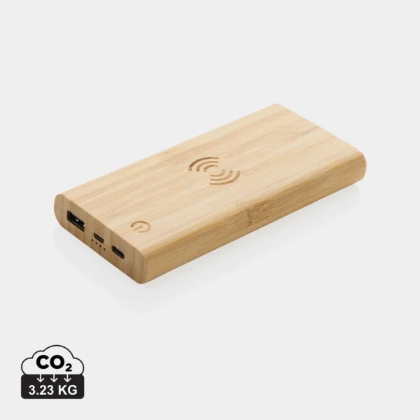 Bamboe 8.000 mAh 5W draadloze powerbank bruin