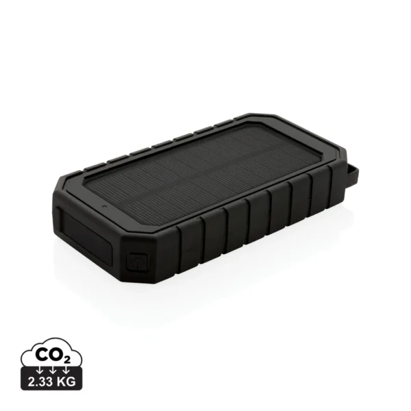 RCS recycled plastic solar powerbank 10W Wireless zwart