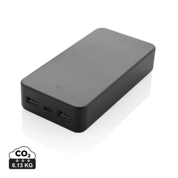 Boostcore RCS recycled plastic powerbank 20.000mAh met USB C zwart