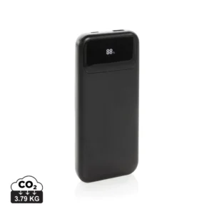 Turbopack RCS rplastic powerbank 10.000 ingebouwde kabels zwart