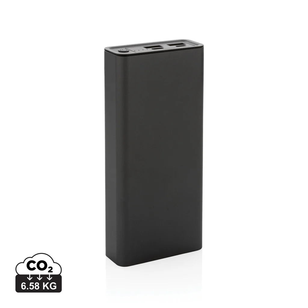 Terra RCS gerecyclede 20W aluminium powerbank 20.000 mAh grijs