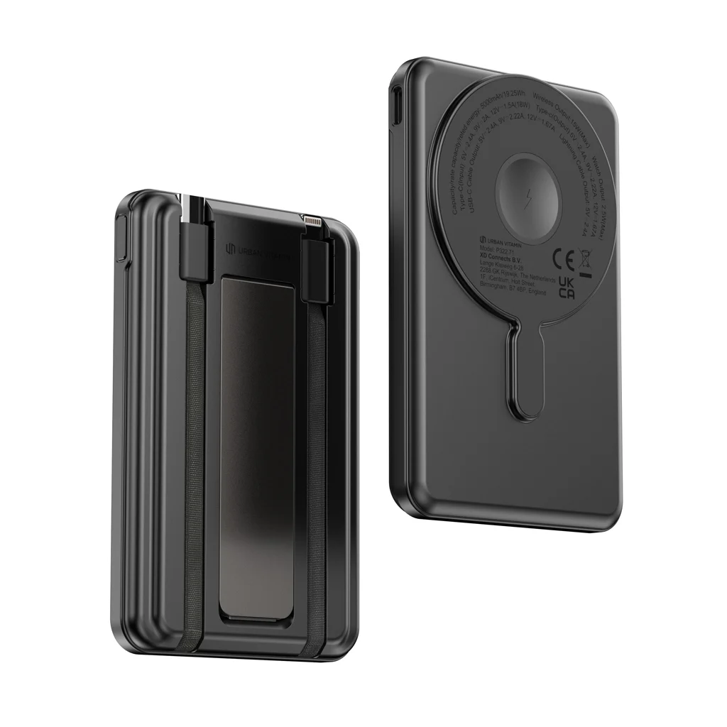 Urban Vitamin Redwood 5-in-1 5.000mAh 20W PD magn. powerbank