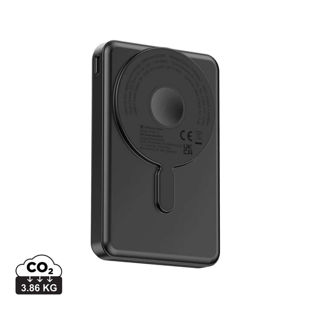 Urban Vitamin Delano 5-in-1 10.000mAh 20WPD magn. powerbank zwart