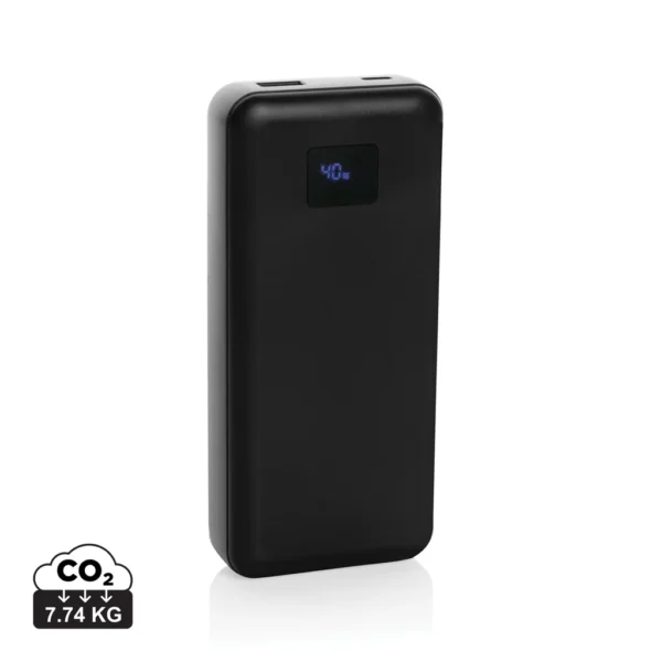 Gridley RCS gerecycled plastic 20000 65W laptop powerbank zwart