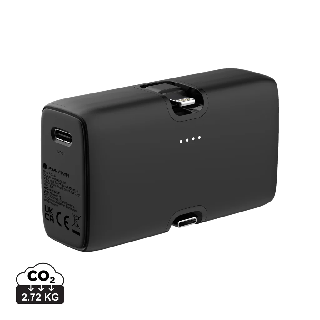 Urban Vitamin Los Angeles RCS rplastic 20W PD powerbank zwart