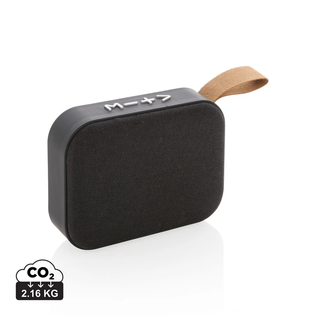 Fabric trend draadloze 3W speaker zwart, zwart