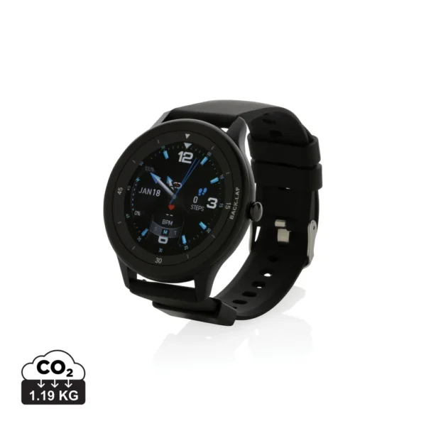 Swiss Peak RCS gerecycled TPU smart watch zwart