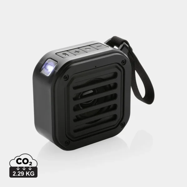 3W RCS gerecycled plastic draadloze Sunwave solar speaker zwart
