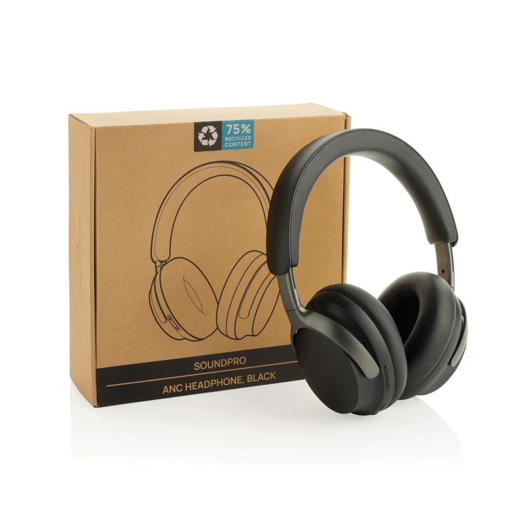 Soundpro RCS gerecycled plastic ANC-hoofdtelefoon