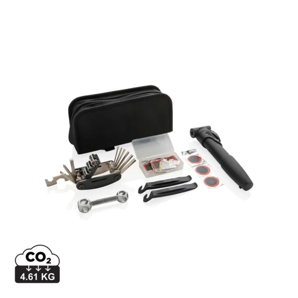 Fietsreparatieset set 17 delig zwart