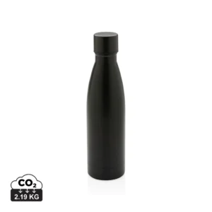 RCS gerecycled roestvrijstalen unikleur vacuümfles zwart