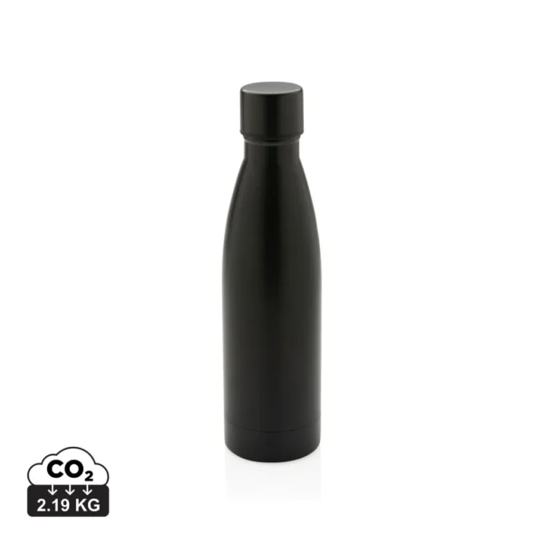 RCS gerecycled roestvrijstalen unikleur vacuümfles zwart