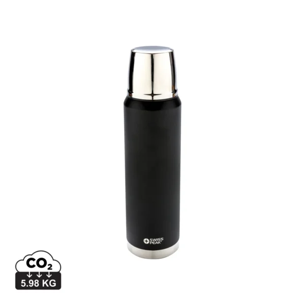 Swiss Peak Elite 1L copper vacuüm fles zwart